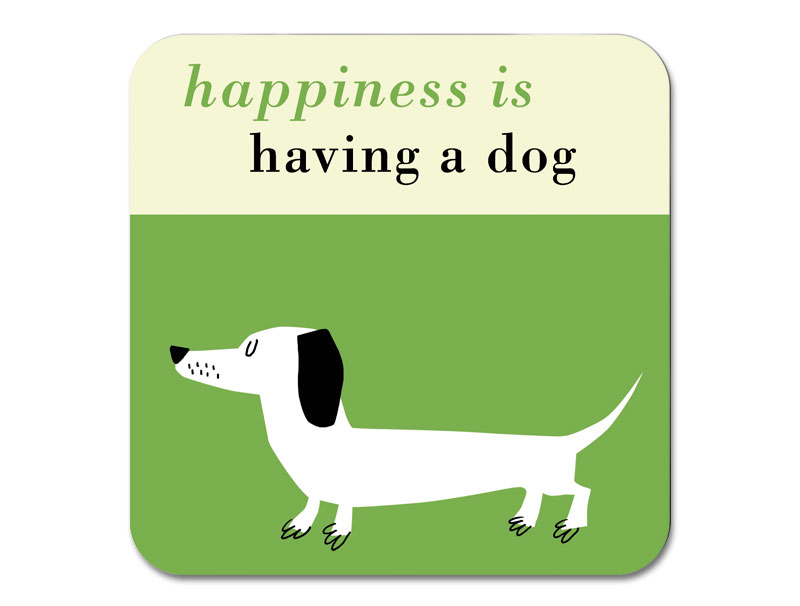 Repeat Repeat Happiness Sausage Dog Coasters