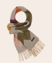 Load image into Gallery viewer, Graphic Zig Zag Pattern Scarf - Grey
