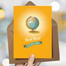 Load image into Gallery viewer, World Globe Card - Best Dad
