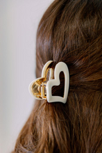 Load image into Gallery viewer, Heart Hair Claw - Black / Cream / Mink
