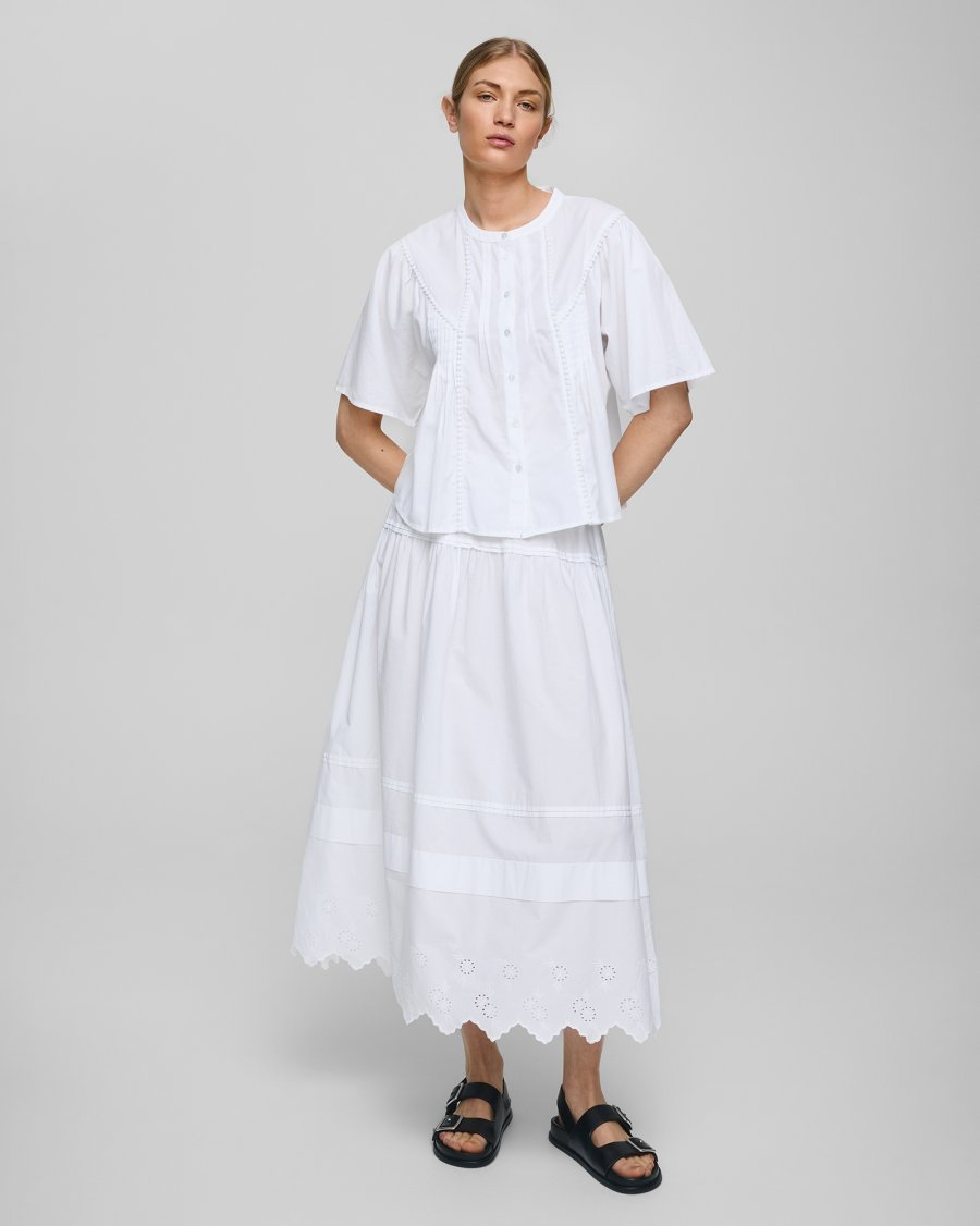 Moss Copenhagen Ethel Skirt - White