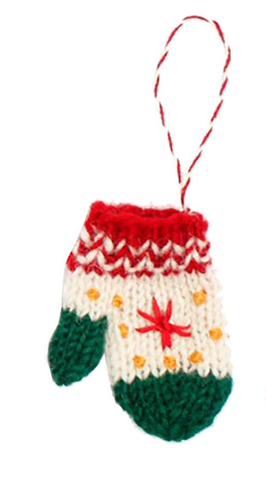 Knitted Hat, Mitten & Stocking Decorations - 3 Variants