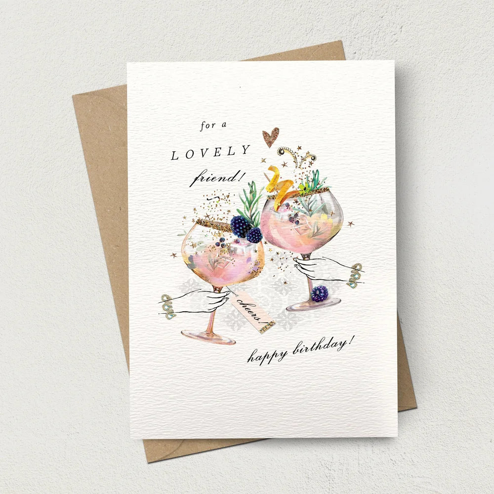Stephanie Davies Cocktail Cheers Greeting Card