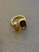 Load image into Gallery viewer, Natural Stone Faceted Amethyst Ring
