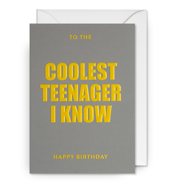 Coolest Teenager - Birthday Card