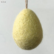 Load image into Gallery viewer, East of India Plain Yellow Felt Egg Easter Decs
