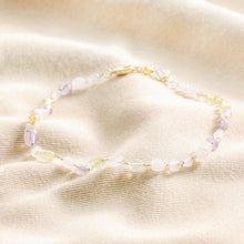 Load image into Gallery viewer, Semi Precious Stone Beaded Gold Anklet
