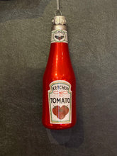 Load image into Gallery viewer, Gisela Graham Ketchup Bottle Glass Christmas Decoration
