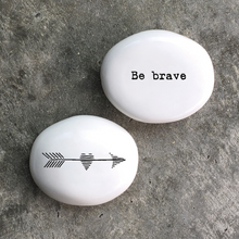 Load image into Gallery viewer, East of India Sentiment Porcelain Pebbles - 12 Options
