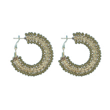 Load image into Gallery viewer, Beaded Hoop Earrings - 5 Colours
