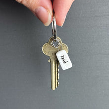 Load image into Gallery viewer, East of India Mum / Dad Porcelain Keyrings
