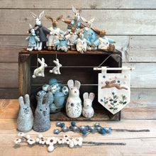 Load image into Gallery viewer, East of India Hanging Embroidered Rabbit - Large
