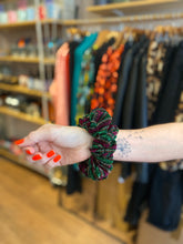 Load image into Gallery viewer, Black Colour DK Sanni Big Glitter Scrunchie
