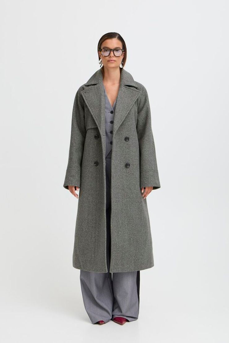 B Young Cilia Trench Coat - Grey