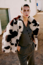 Load image into Gallery viewer, B Young Bemio Cow Print Coat
