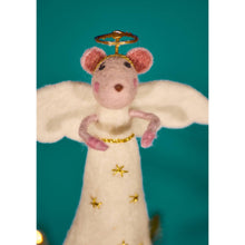 Load image into Gallery viewer, Felt Mouse Angel Tree Topper
