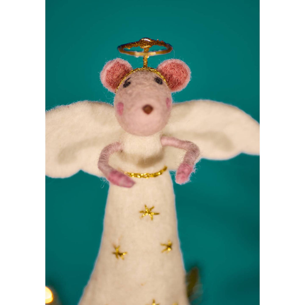 Felt Mouse Angel Tree Topper