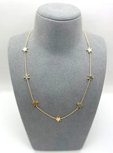 Load image into Gallery viewer, Short Snake Chain Necklace with Stars - Gold or Silver
