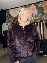 Load image into Gallery viewer, ICHI Hazina Feather and fur  jacket
