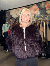 Load image into Gallery viewer, ICHI Hazina Feather and fur  jacket
