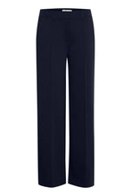 Load image into Gallery viewer, ICHI Kate Wide Trousers - Navy
