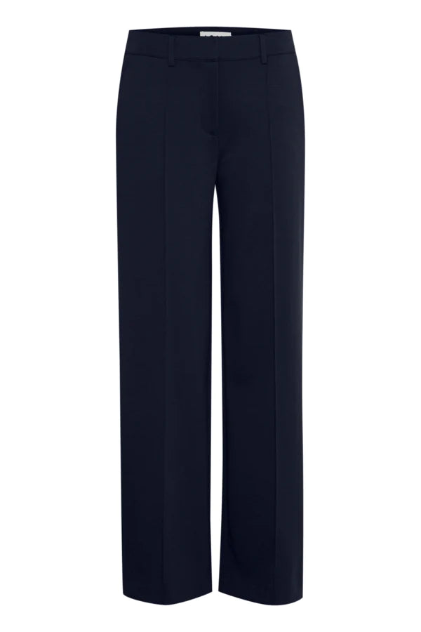 ICHI Kate Wide Trousers - Navy