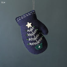 Load image into Gallery viewer, East of India Felt Embroidered Mitten - 3 Colours
