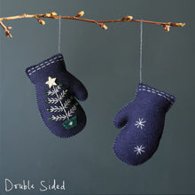 Load image into Gallery viewer, East of India Felt Embroidered Mitten - 3 Colours
