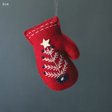 Load image into Gallery viewer, East of India Felt Embroidered Mitten - 3 Colours
