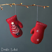 Load image into Gallery viewer, East of India Felt Embroidered Mitten - 3 Colours
