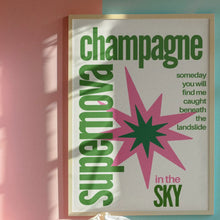 Load image into Gallery viewer, Champagne Supernova Oasis Inspired Print A4
