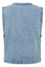 Load image into Gallery viewer, Culture Tiala Embroidered  Denim Waistcoat
