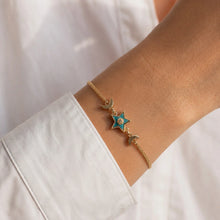 Load image into Gallery viewer, Star and Moon Charm Slider Bracelet- 2 Colours
