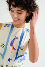 Load image into Gallery viewer, Compañía Fantástica Palm &amp; Mermaid Long Dress
