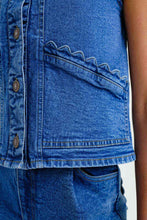 Load image into Gallery viewer, Compañía Fantástica Denim Vest Top
