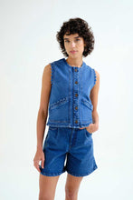 Load image into Gallery viewer, Compañía Fantástica Denim Vest Top
