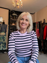 Load image into Gallery viewer, NÜMPH Pink &amp; Navy Stripe Jumper

