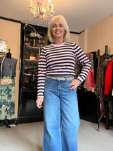 Load image into Gallery viewer, NÜMPH Pink &amp; Navy Stripe Jumper
