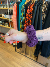 Load image into Gallery viewer, Black Colour DK Sanni Big Glitter Scrunchie
