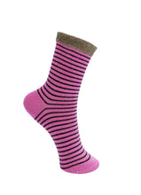 Load image into Gallery viewer, Black Colour DK Striped Socks - 4 Colourways
