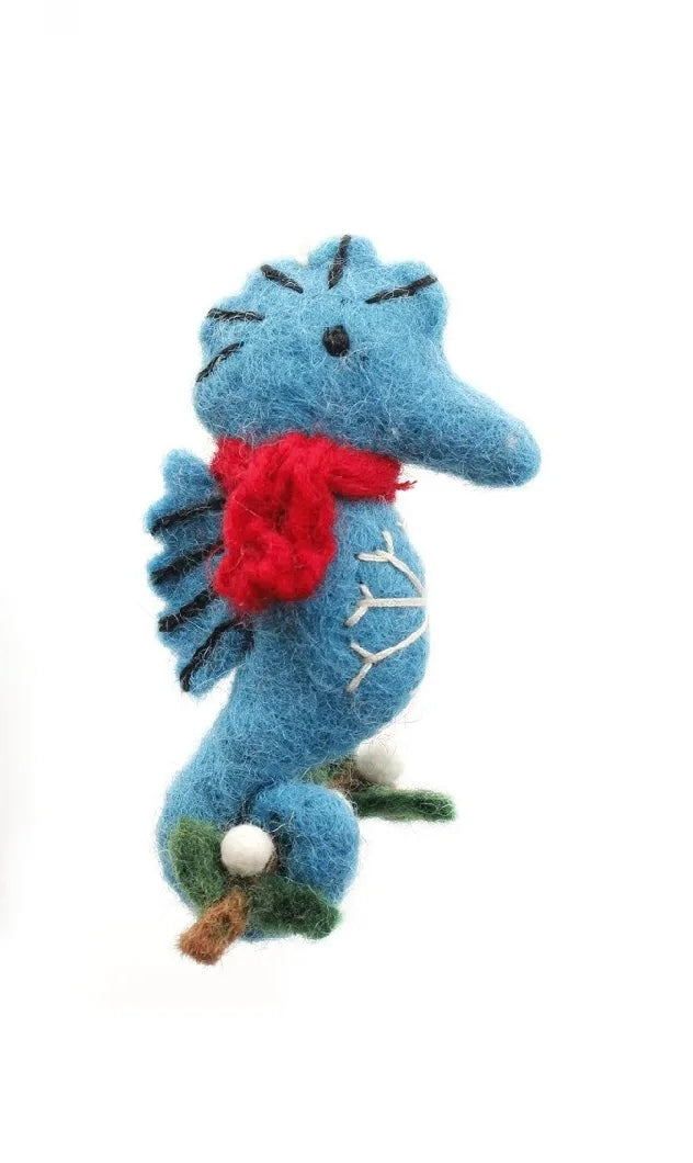 Amica Felt Seahorse Christmas Decoration