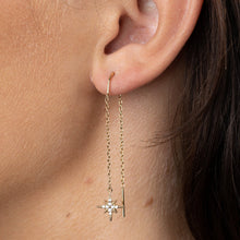 Load image into Gallery viewer, Scream Pretty Starburst Threader Earrings (comes in Gold Plated or Silver Plated)g
