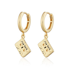 Load image into Gallery viewer, Scream Pretty Mix Tape Hoop Earrings (comes in Gold Plated or Silver Plated)
