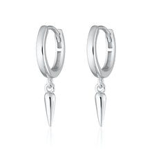 Load image into Gallery viewer, Scream Pretty Claw Charm Hoop Earrings (comes in Gold Plated or Silver Plated)

