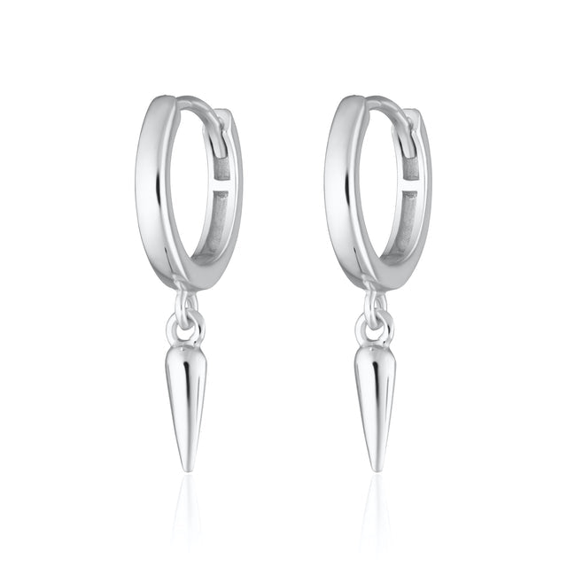Scream Pretty Claw Charm Hoop Earrings (comes in Gold Plated or Silver Plated)