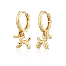 Load image into Gallery viewer, Scream Pretty Balloon Dog Hoop Earrings (comes in Gold Plated or Silver Plated)

