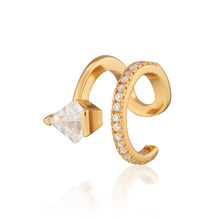 Load image into Gallery viewer, Scream Pretty Diamond Double Band Single Ear Cuff - Silver or Gold
