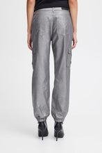 Load image into Gallery viewer, ICHI Jovie Silver Cargo Trousers
