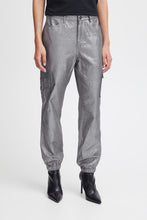 Load image into Gallery viewer, ICHI Jovie Silver Cargo Trousers
