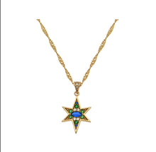 Load image into Gallery viewer, Amelia Scott Nova Northstar Sapphire, Emerald CZ Necklace
